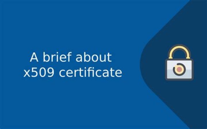 What is x509 certificate