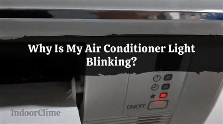 What should I do if my air conditioner light is blinking?
