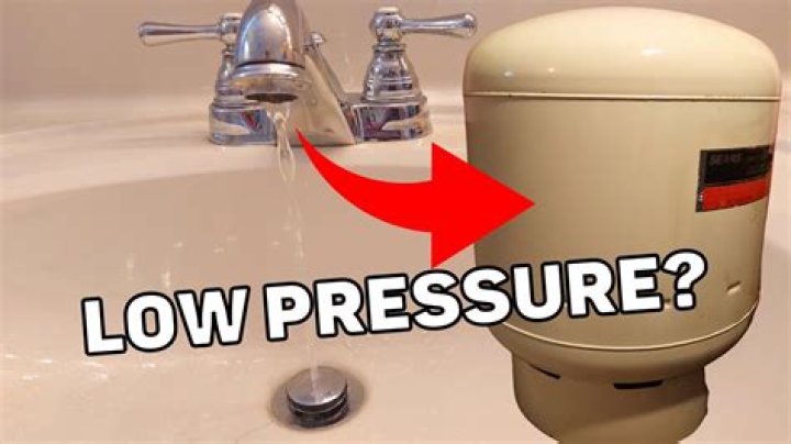 What should I do if my water pressure is too low?
