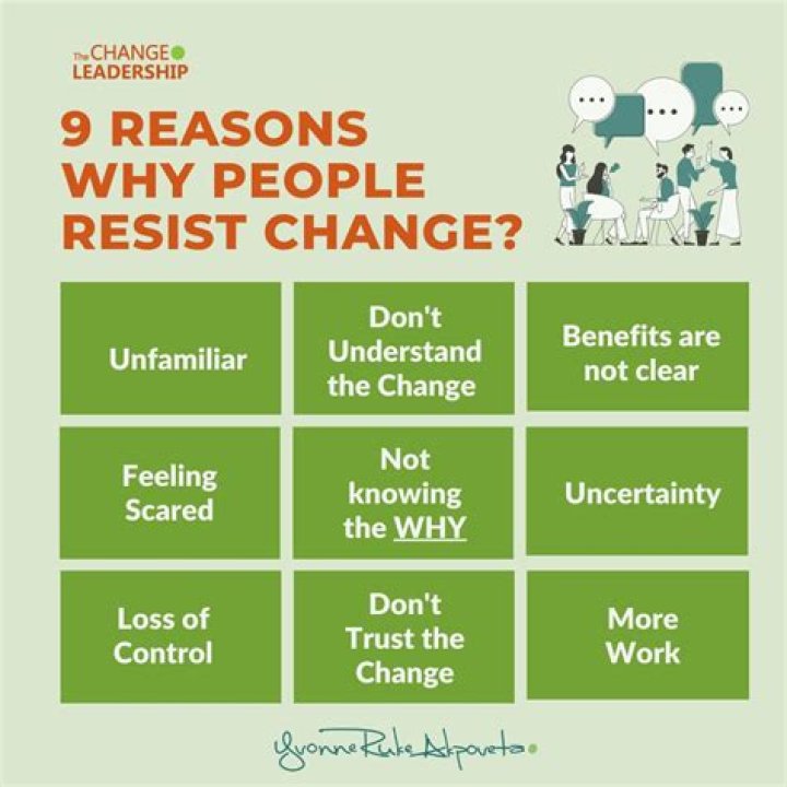 What strategy could be employed where people are resisting the change because there will be adjustment problems