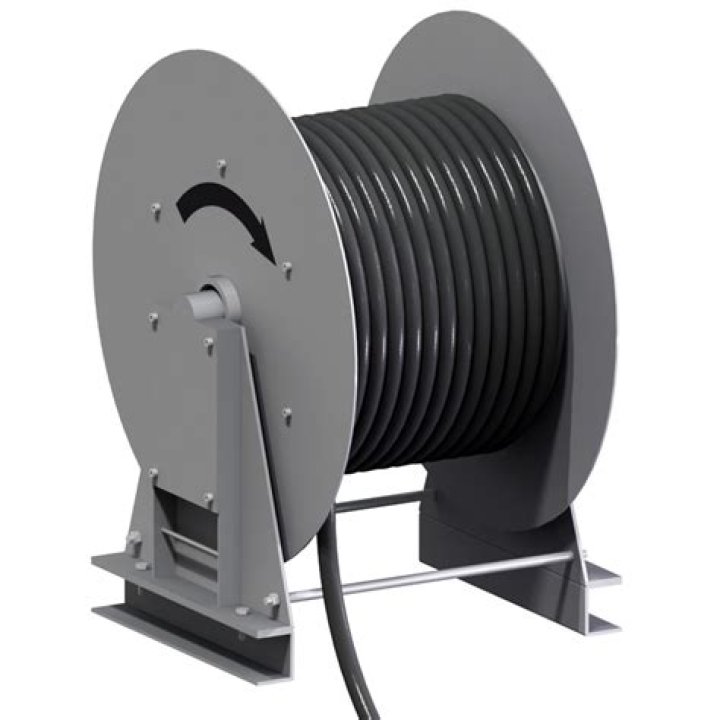 What type of spring is used in a cable retractor?