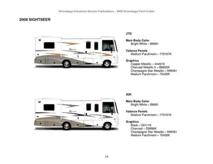 What was the name of the 2004 Winnebago parts catalog?