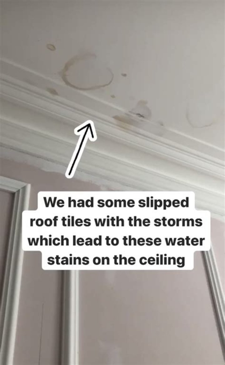 What will cover water stains on ceiling