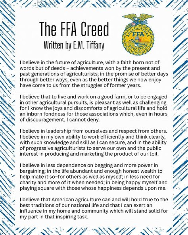 When was the FFA Creed changed