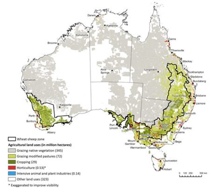 Where is corn produced in Australia