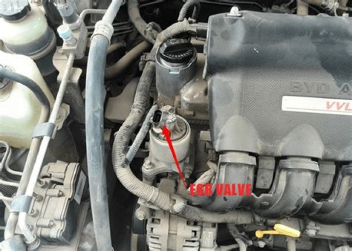 Where is the EGR valve located at