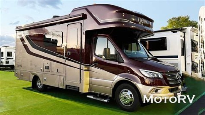 Where is the TV in a Class A motorhome?