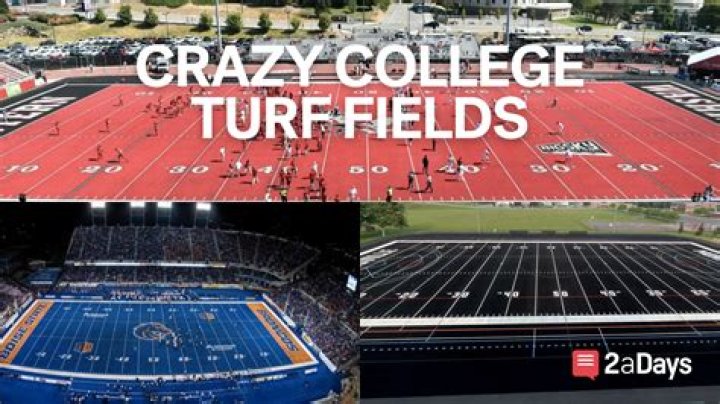 Which college has red turf
