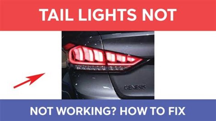 Why are my tail lights not working but brake lights are working?